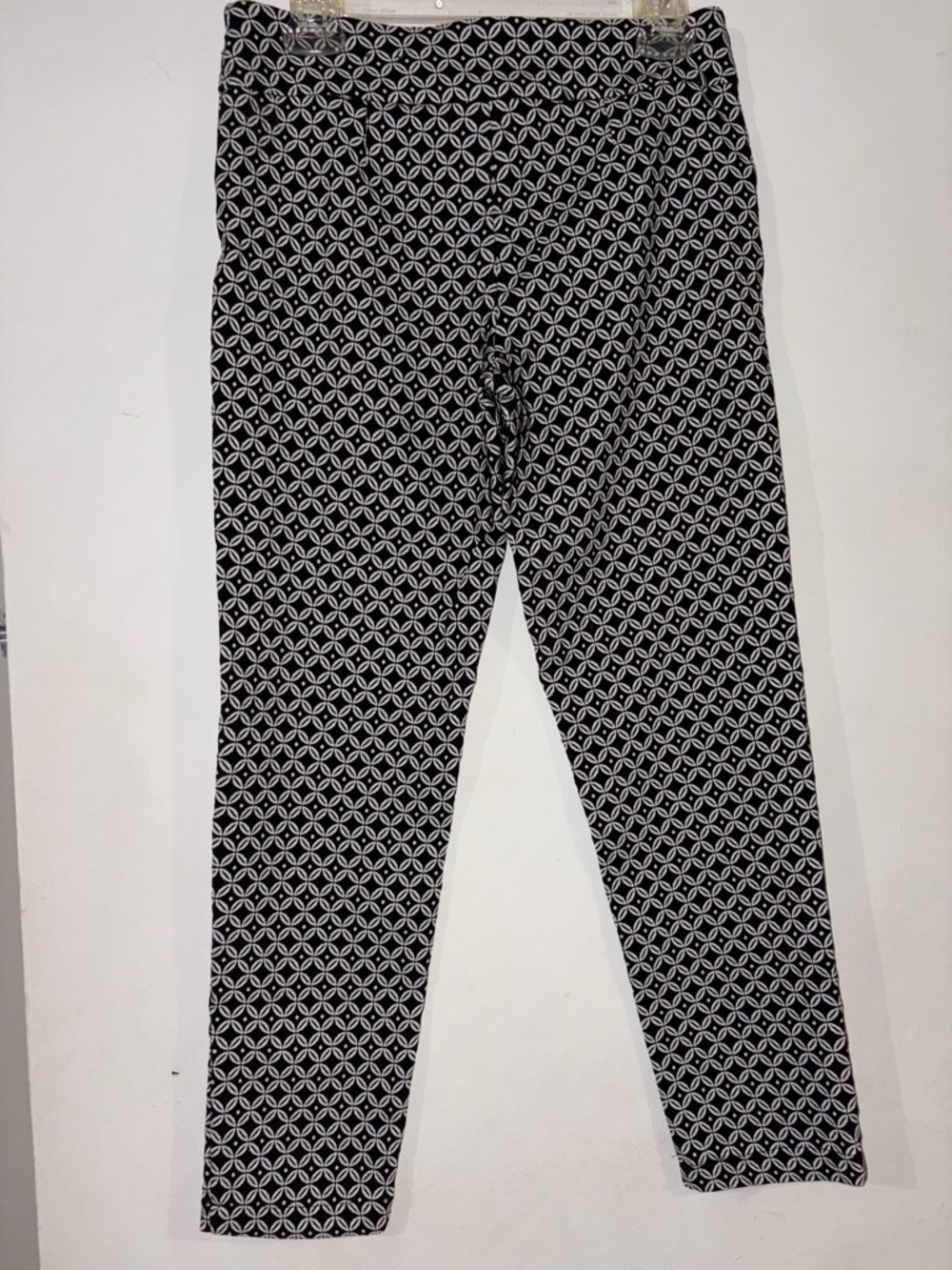 Versona Black and White Patterned Trousers - Picture 2 of 4